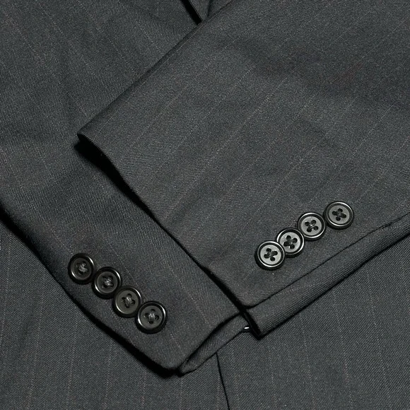 Vintage Oxxford Clothes Blazer 40R Wool Chalk Stripe Unstructured